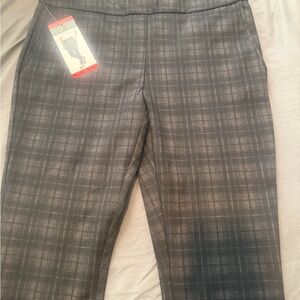 Dalia Gray Plaid Women's Trousers